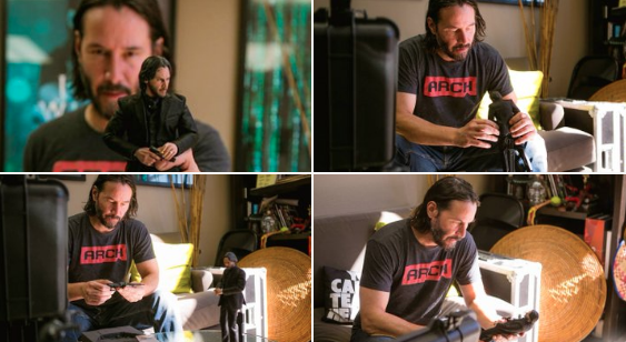 Keanu Reeves playing with himself